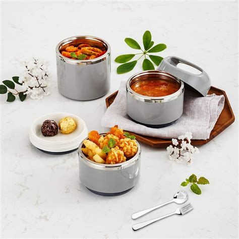 lille stackable stainless steel thermal lunch box|Lille Home 3.